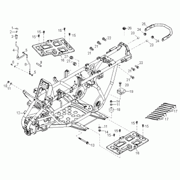 FRAME BODY - A07SB20AA (49ATVFRAME07SAW)