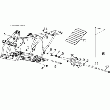 CHASSIS, FRAME - A16YAF09AA (49ATVFRAME07SPRT90)