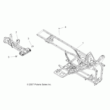 CHASSIS, FRAME - A11LB27AA (49ATVFRAME08HAWKINTL)