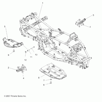 CHASSIS, FRAME - A08GP52AA (49ATVFRAME08OUT525)