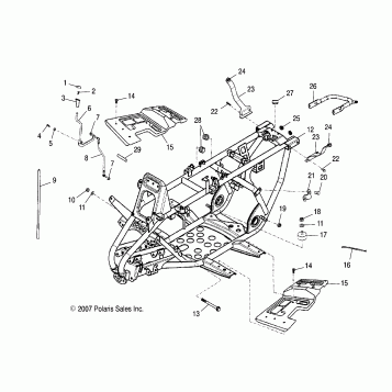 CHASSIS, FRAME - A08PB20AB/AD (49ATVFRAME08PHX)