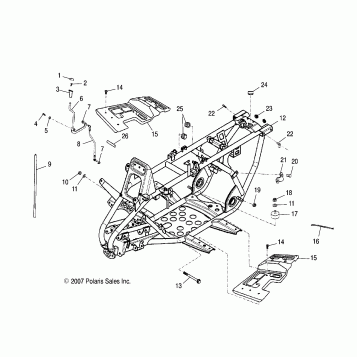 CHASSIS, FRAME - A08PB20EB (49ATVFRAME08PHXQD)