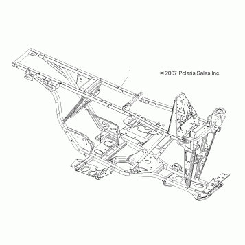 CHASSIS, FRAME - A08BG50AA (49ATVFRAME08SCRAM)