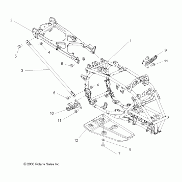 CHASSIS, FRAME - A10GJ52AA (49ATVFRAME09OUT450)