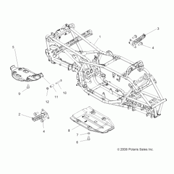 CHASSIS, FRAME - A11GP52AA (49ATVFRAME09OUT525)