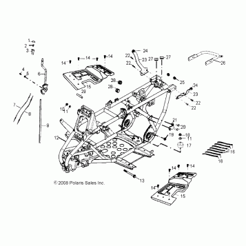 CHASSIS, FRAME - A09PB20AB/AD (49ATVFRAME09PHX)