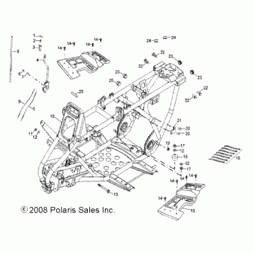 CHASSIS, FRAME - A09PB20EB (49ATVFRAME09PHXQD)