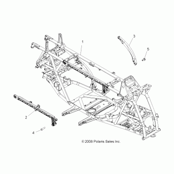 CHASSIS, MAIN FRAME - A09ZN85/8X ALL OPTIONS (49ATVFRAME09SPXP550)