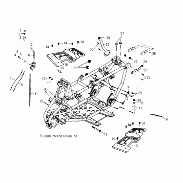 CHASSIS, FRAME - A14PB20AF (49ATVFRAME10PHX)