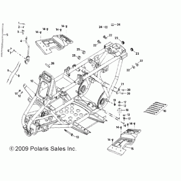 CHASSIS, FRAME - A10PB20EB (49ATVFRAME10PHXQD)