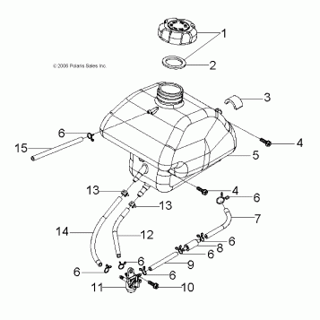 BODY, FUEL TANK and HOSES - A14KA05AD/AF (49ATVFUEL07PRED50)