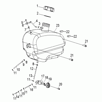 BODY, FUEL TANK and HOSES - A08FA09AA/AB/AC (49ATVFUEL07SPRT90)