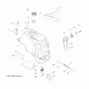BODY, FUEL SYSTEM - A08CL50AA (49ATVFUEL086X6)