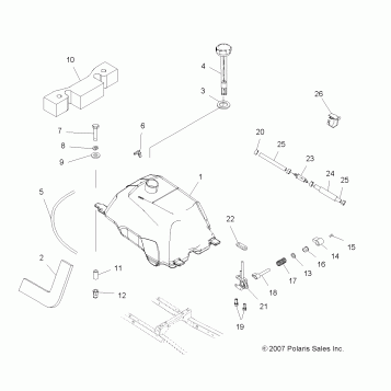 BODY, FUEL TANK ASM. - A08BG50AA (49ATVFUEL08SCRAM)