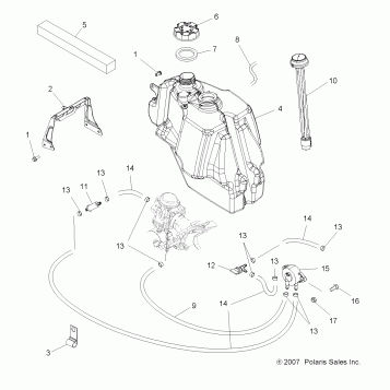 BODY, FUEL TANK - A08LH46AQ/AX/AZ (49ATVFUEL08SP400)