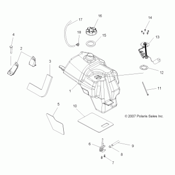 BODY, FUEL TANK ASM. - A08MH50AX/AZ (49ATVFUEL08SP500)