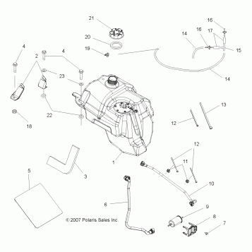 BODY, FUEL TANK ASM. - A08DN76AF/AL/AS (49ATVFUEL08SPTRG800AF)