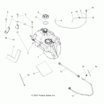 BODY, FUEL TANK ASM. - A09DN76AB/AL/AY (49ATVFUEL08SPTRG800AG)