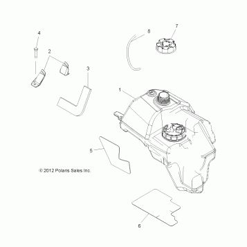 BODY, FUEL TANK ASM. - A13MB46FZ (49ATVFUEL13HAWK)