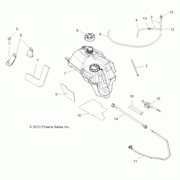 BODY, FUEL TANK ASM. - A13MH76AD/AX/AZ (49ATVFUEL13SP800)