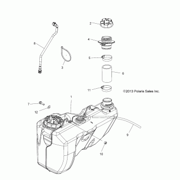 BODY, FUEL TANK - A14ZN8EAB/C/I/M/P/S (49ATVFUEL14SP550)