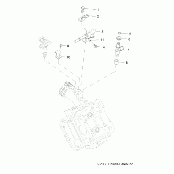 ENGINE, FUEL INJECTOR - A09MN50AN/AX (49ATVFUELINJECT09SPTRG500)