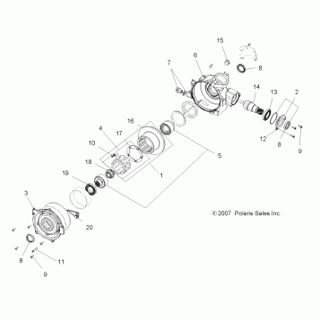 GEARCASE, FRONT (4X4)(DEMAND DRIVE) - A07LH27AA/AB/AC/AD/AL (49ATVGEARCASE08SP300)