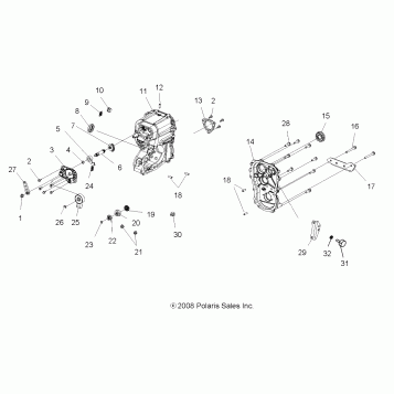 DRIVE TRAIN, MAIN GEARCASE - A11CF76AA (49ATVGEARCASE096X6)