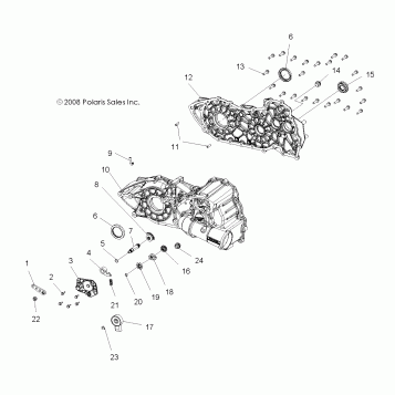 DRIVE TRAIN, MAIN GEARCASE - A08MH50AX/AZ (49ATVGEARCASE09SP500)