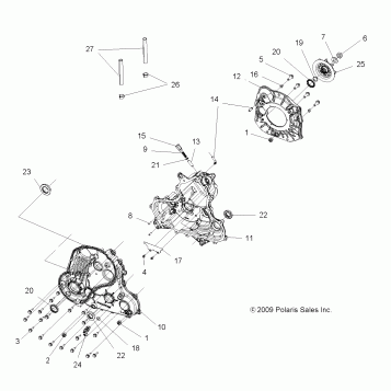 DRIVE TRAIN, MAIN GEARCASE - A10ZX85AK/AL/AS/AT/AX (49ATVGEARCASE10SP850)