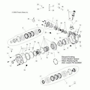 DRIVE TRAIN, FRONT GEARCASE and MOUNTING - A08DN50EA (49ATVGEARCASE1332568)