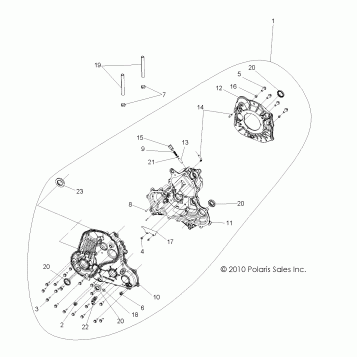 DRIVE TRAIN, MAIN GEARCASE - A14ZN8EAB/C/I/M/P/S (49ATVGEARCASE1332847)