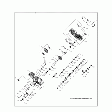 DRIVE TRAIN, MAIN GEARCASE - A15SAA32EH (49ATVGEARCASE1333314)