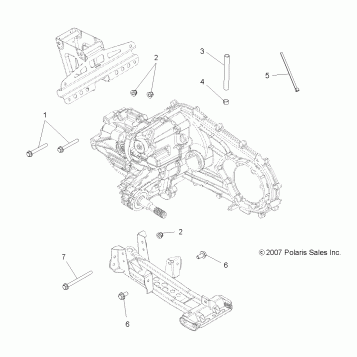 DRIVE TRAIN, MAIN GEARCASE MOUNTING - A08LH27AW/AX/AZ (49ATVGEARCASEMTG08SP300)