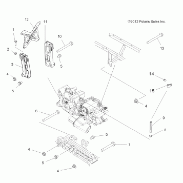 DRIVE TRAIN, MAIN GEARCASE MOUNTING - A13DH50AX/AZ (49ATVGEARCASEMTG13SPTRG500)