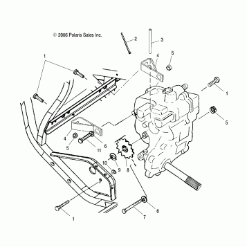 TRANSMISSION, MOUNTING - A07CL50AA (49ATVGEARCASEMTG6X6)