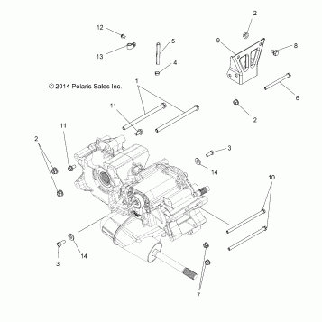 DRIVE TRAIN, MAIN GEARCASE MOUNTING - A19SJE57BH (49ATVGEARCASEMTGN14SP500)