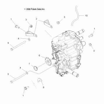 DRIVE TRAIN, MAIN GEARCASE MOUNTING - A08BG50AA (49ATVGEARCASEMTGSCRAM)