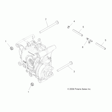 DRIVE TRAIN, GEARCASE MOUNTING, REAR - A14ZN8EAB/C/I/M/P/S (49ATVGEARCASEMTGRR09SPXP550)