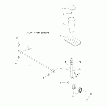 DRIVE TRAIN, GEAR SELECTOR - A08BG50AA (49ATVGEARSELECT07SCRM)