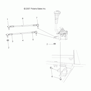 DRIVE TRAIN, GEAR SELECTOR MOUNTING - A08CL50AA (49ATVGEARSELECT086X6)