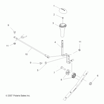 DRIVE TRAIN, GEAR SELECTOR - A0(CA32AA (49ATVGEARSELECT08BOSS)