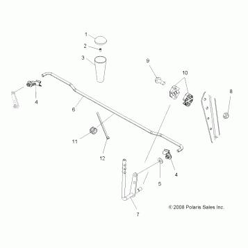 DRIVE TRAIN, GEAR SELECTOR - A08MH50AX/AZ (49ATVGEARSELECT08SP500EFI)