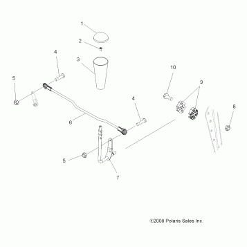 DRIVE TRAIN, GEAR SELECTOR - A11DH50AX/AZ (49ATVGEARSELECT09SPTRG500)
