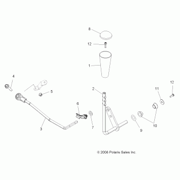 DRIVE TRAIN, GEAR SELECTOR - A10DX55AL/AF (49ATVGEARSELECT09SPXP550)