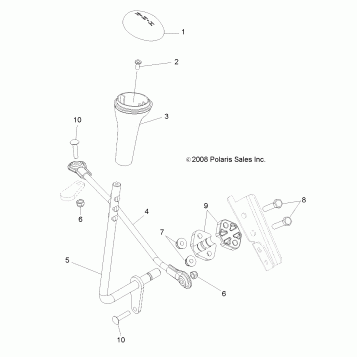 DRIVE TRAIN, GEAR SELECTOR - A13NA32AA (49ATVGEARSELECT10TBLZR)