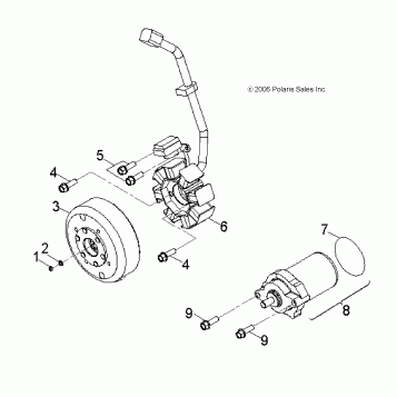 ENGINE, GENERATOR and STARTING MOTOR - A16YAK09AF (49ATVGENERATOR07OTLW90)