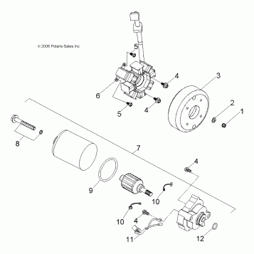 GENERATOR/STARTING MOTOR - A07KA05CA/CB/CD (49ATVGENERATOR07PRED50)