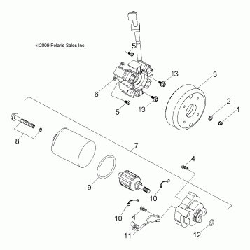 ENGINE, GENERATOR and STARTING MOTOR - A14KA05AD/AF (49ATVGENERATOR10OUT50)