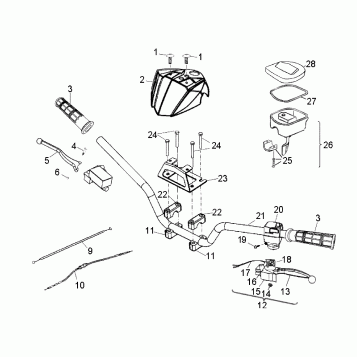STEERING, HANDLEBAR - A08PB20AB/AD (49ATVHANDLEBAR07PHX)